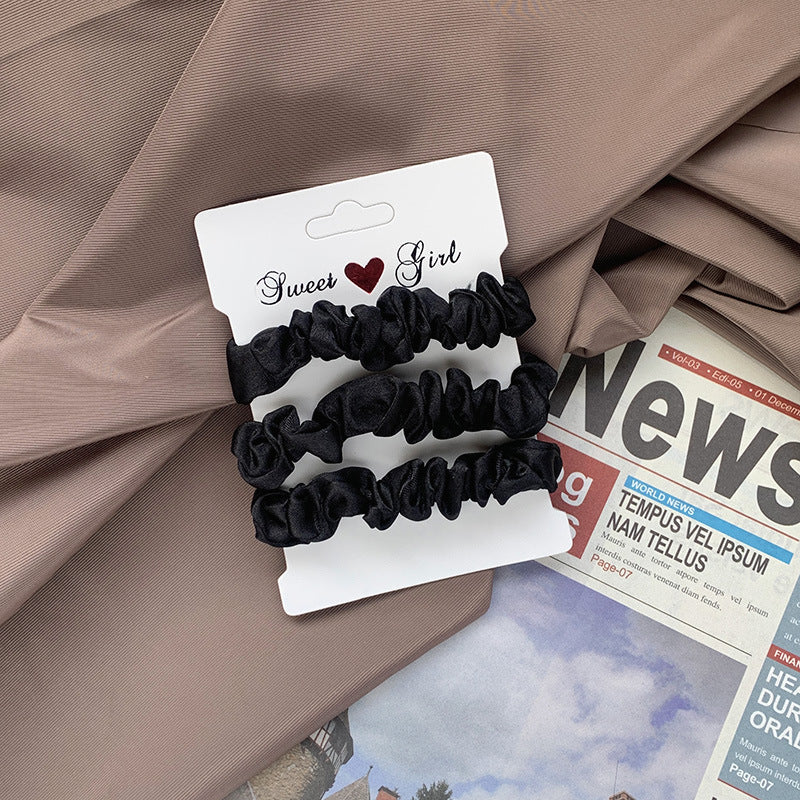 توكة شعر حريرية ستان بلون سادة  , إكسسوارات رأس أنيقة للنساء