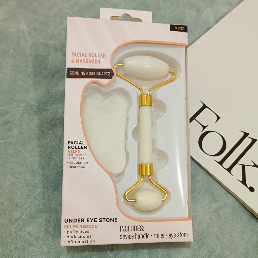 مجموعة بكرة Jade Roller في عبوات حصرية، أدوات العناية بالبشرة المضادة للشيخوخة، معالجة التجاعيد، أسطوانة تدليك للوجه والعينين والرقبة والجسم، 100٪ حجر اليشم الطبيعي