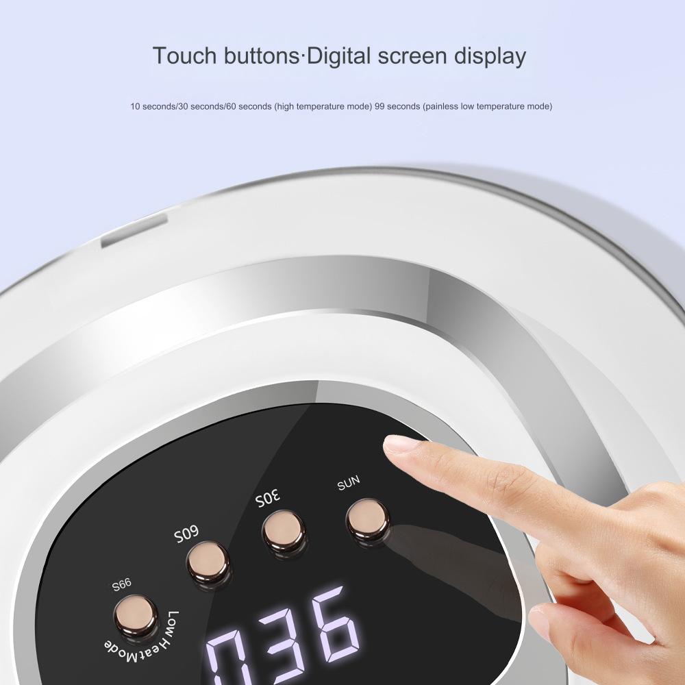 جهاز مجفف لطلاء الأظافر بقوة فائقة Sun X21 Max عالي الطاقة 72 LEDS سريع المعالجة ومجفف إستشعار تلقائي ومصباح UV LED لتجفيف طلاء الأظافر الجل