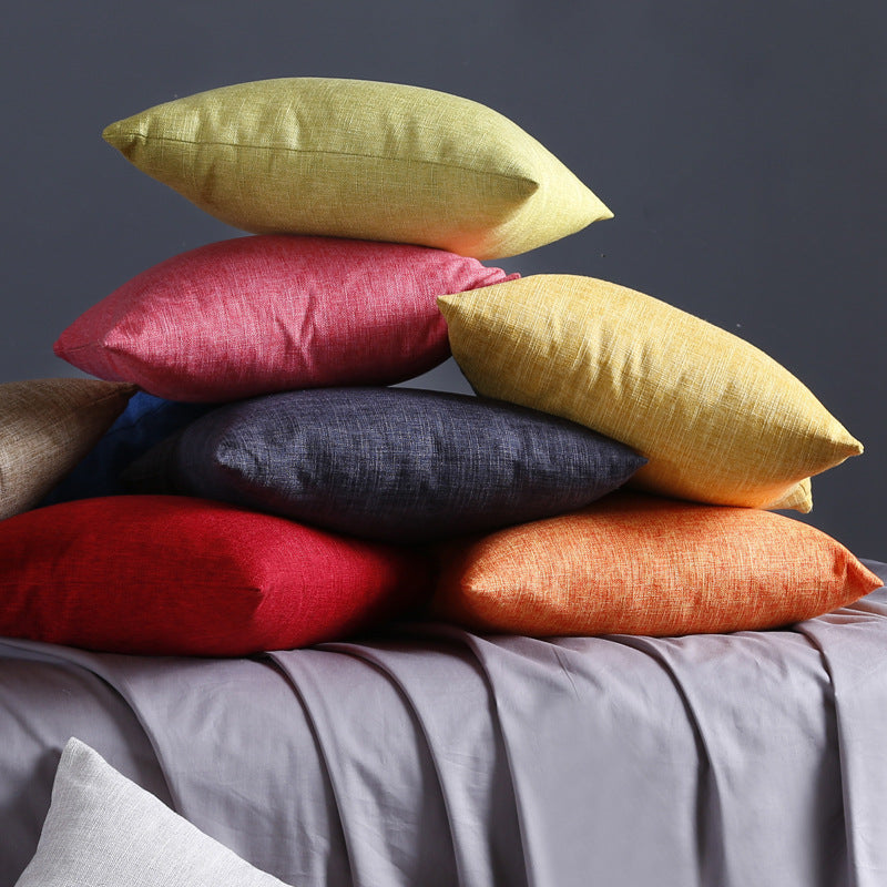 وسادة أريكة من الكتان بتصميم عصري بسيط