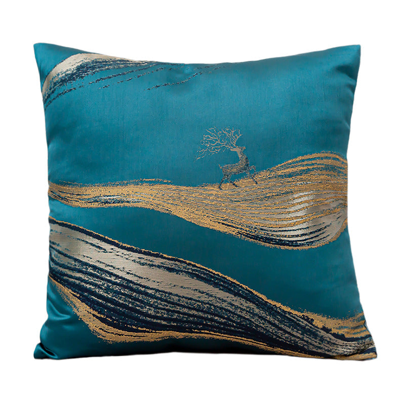 كوشن من الجاكار الفاخر لتزيين المنزل على شكل غزال 45*45 سم مع الحشو الفيبر