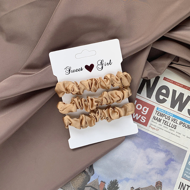 توكة شعر حريرية ستان بلون سادة  , إكسسوارات رأس أنيقة للنساء