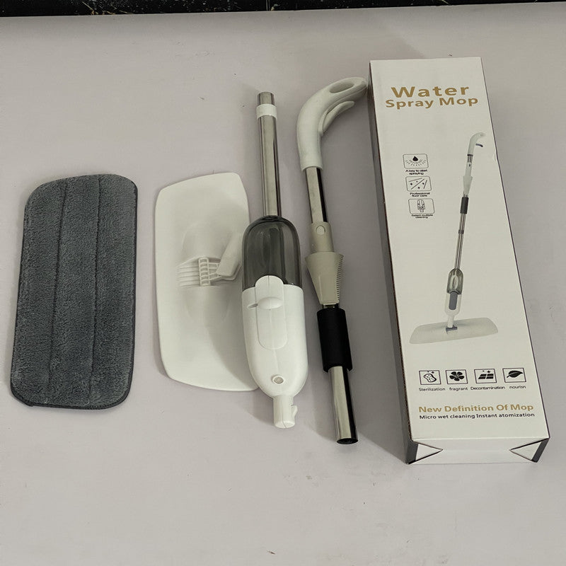 مساحة موب مايكروفايبر و ستانلس ستيل مع بخاخ مياه مدمج لتنظيف الأرضيات مع فوط تنظيف قابلة للإزالة والغسل