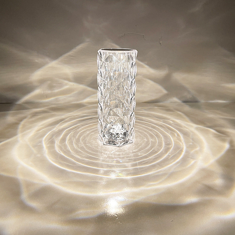 مصباح كريستالي - بإضاءة ليلية ووضع تغيير اللون RGB بـ 16 لونًا، بجهاز تحكم عن بعد USB وتحكم باللمس