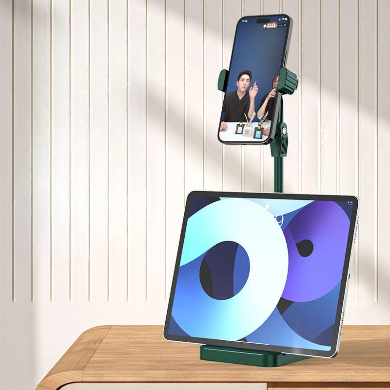 حامل موبايل قابل للسحب ومتعدد الوظائف بمشبك للتثبيت على الترابيزة والمكتب للبث المباشر