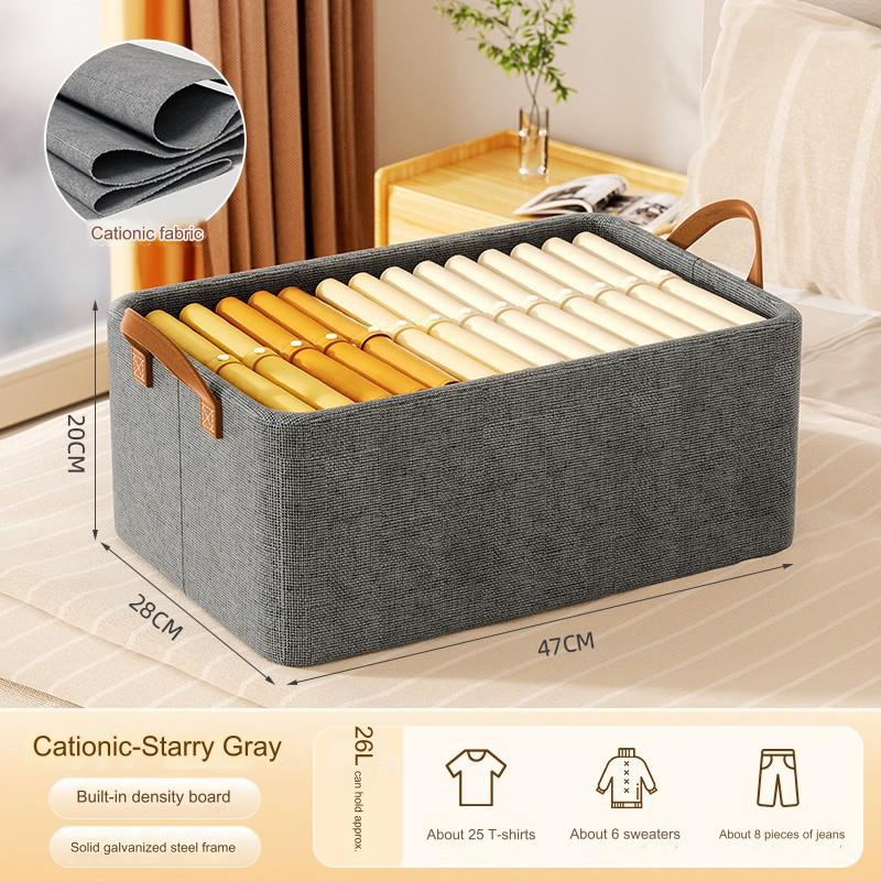 منظم للتخزين على شكل مكعبات قماشية قابلة للطي مع مقابض