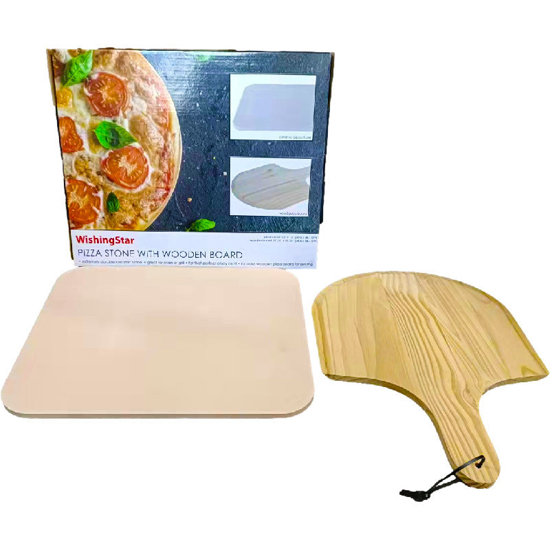 حامل بيتزا مع لوح خشبي