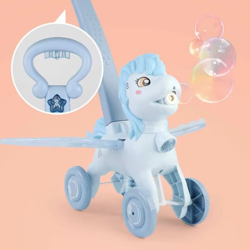 ألعاب أطفال منفاخ الفقاعات الأوتوماتيكي على شكل حصان، آلة منفاخ الفقاعات الأوتوماتيكية