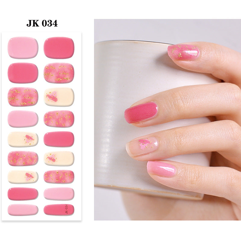 شرائط أظافر جل شبه معالجة بألوان مختلفة، لفائف جل للأظافر، سهلة التطبيق والإزالة لمانيكير بجودة الصالون، تعمل مع أي مصابيح أظافر