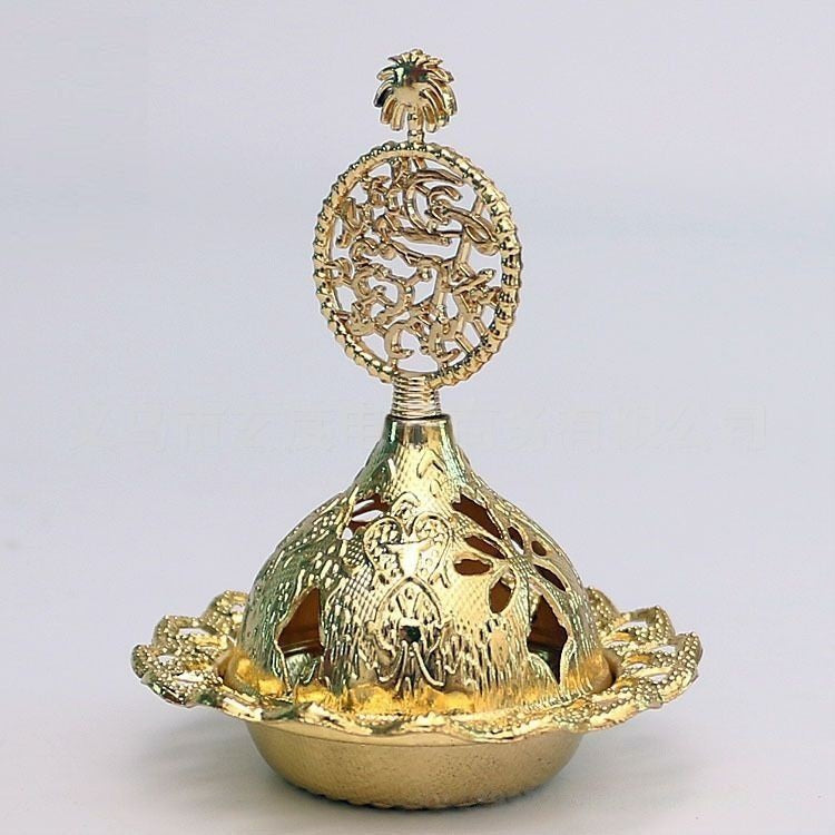 مبخرة على الطراز العربي الفاخر بجوف ذهبي تقليدي