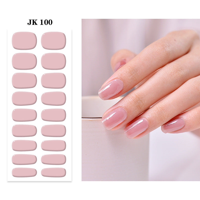 شرائط أظافر جل شبه معالجة بألوان مختلفة، لفائف جل للأظافر، سهلة التطبيق والإزالة لمانيكير بجودة الصالون، تعمل مع أي مصابيح أظافر