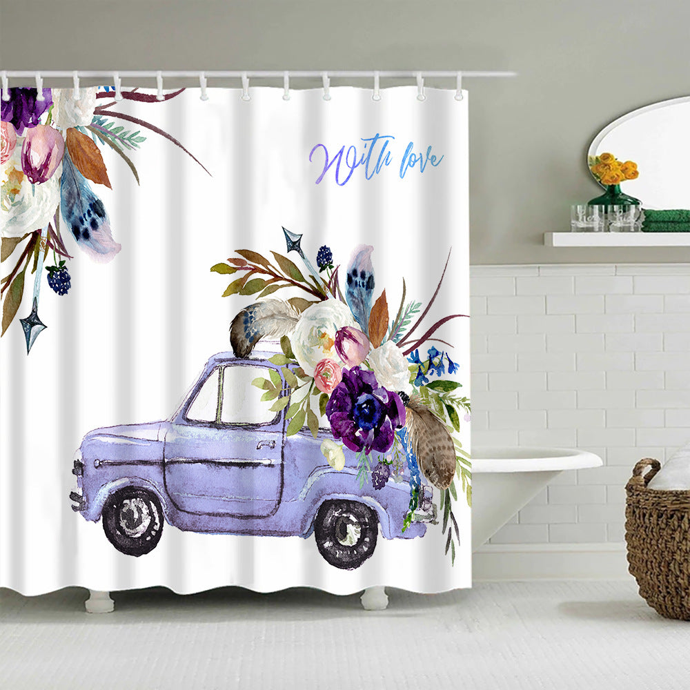 ستارة حمام بتصميم عصرى وراقى بألوان ساحرة، من مادة مقاومة للماء