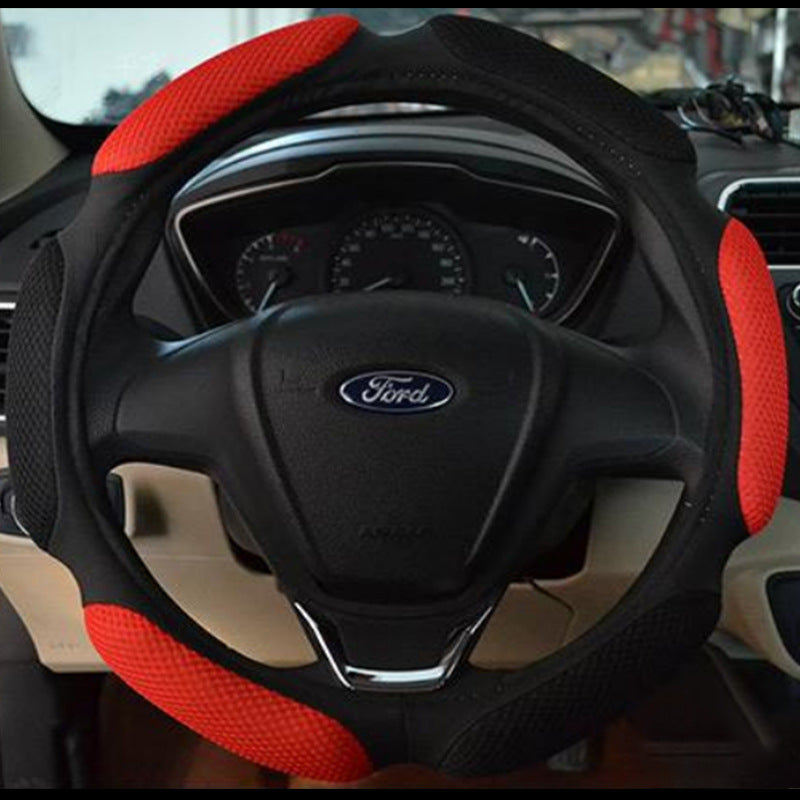 غطاء عجلة قيادة السيارة قابل للتهوية وممتص للعرق