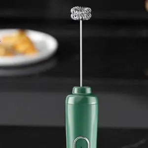 جهاز خفق الحليب الكهربائي مع حامل يدوي من مادة الفولاذ المقاوم للصدأ