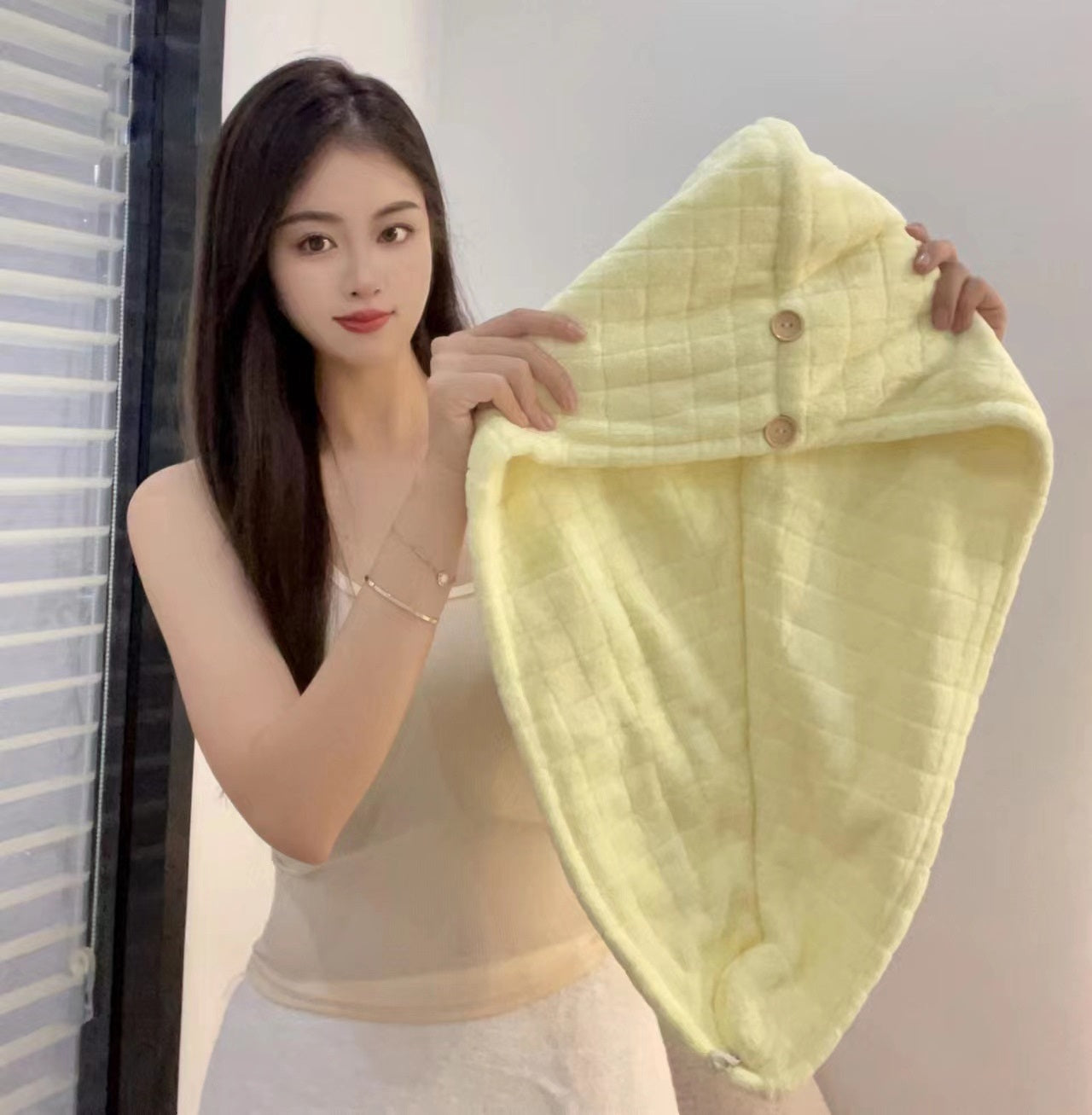 منشفة شعر من الألياف الدقيقة فائقة الإمتصاص ، منشفة تجفيف الشعر العمامة للنساء والفتيات، منشفة تجفيف الشعر السريعة السحرية، لف الشعر،  غطاء الرأس