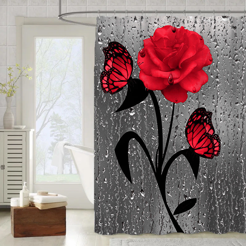 ستارة حمام برسمة وردة ثلاثية الأبعاد