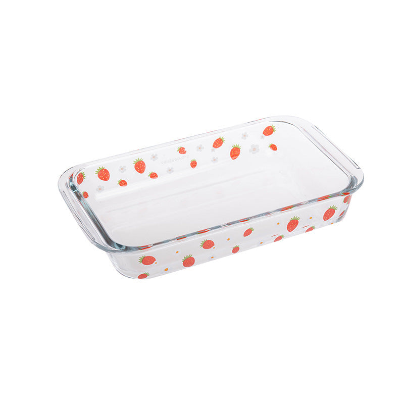 طاجن زجاج حرارى عالي الجودة مستطيل الشكل حرارى، متتعدد الإستخدام يدخل الفرن والثلاجة وغسالة الأطباق والميكرويف
