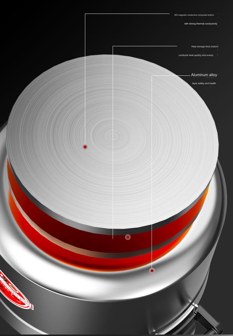 حلة ضغط ، تصميم آمن ومتين، فضي، بأحجام مختلفة