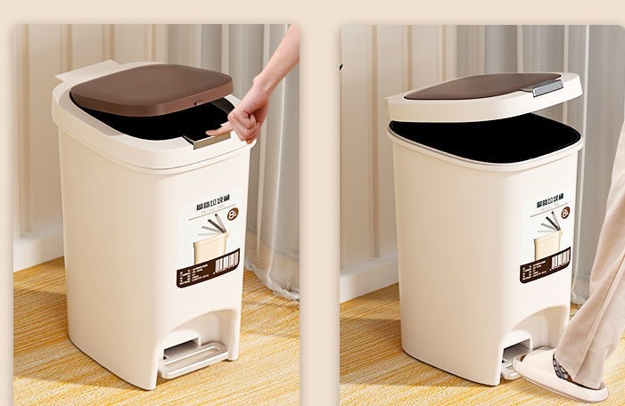 سلة مهملات ذات سعة كبيرة 20 لتر للحمام والمطبخ، سلة مهملات سهلة الفتح
