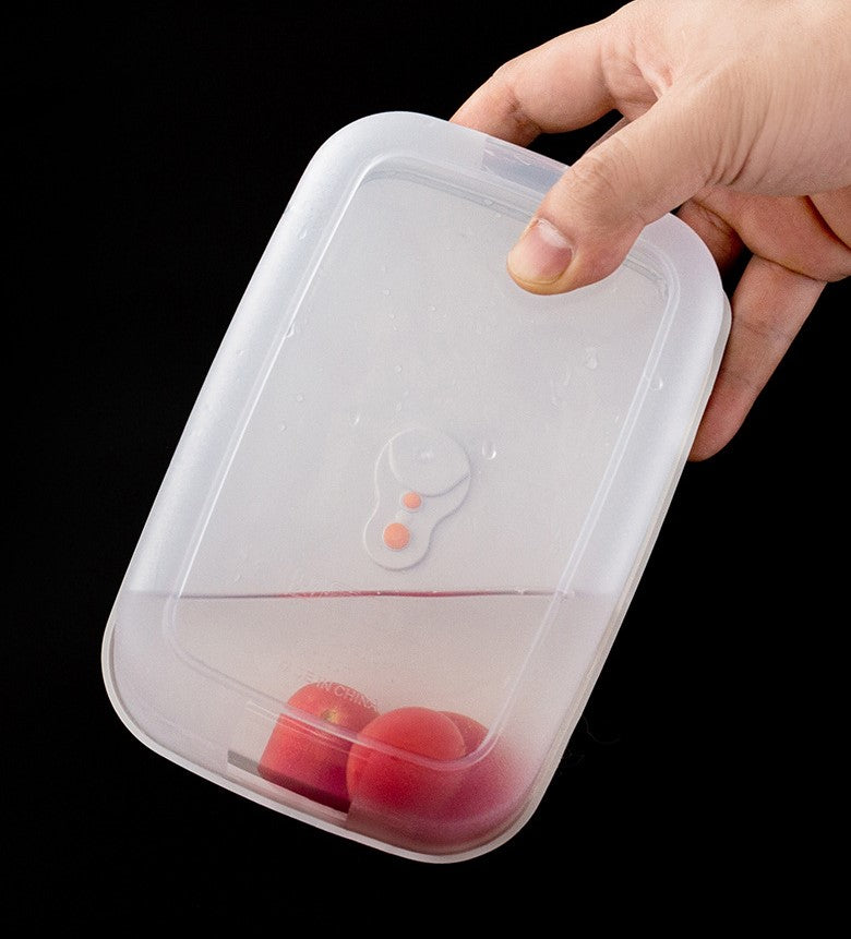 طقم صندوق تخزين للثلاجة مكون من 3 قطع مع غطاء آمن للإستخدام في الميكروويف