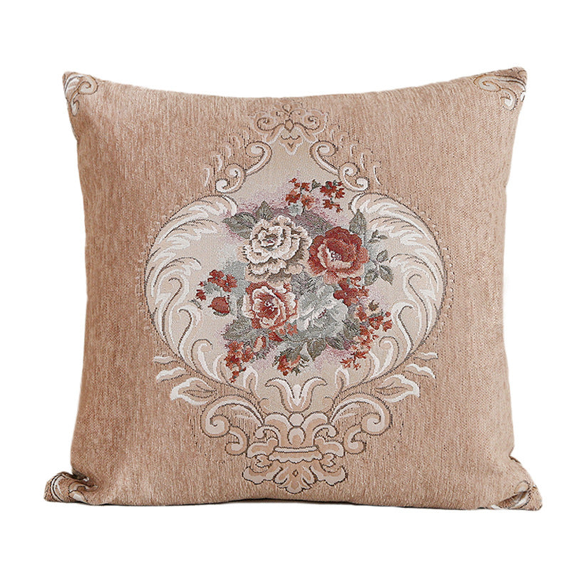 كوشن مزخرفة مع الحشو  , كوشن مربعة من القطن والكتان، 45 * 45 سم