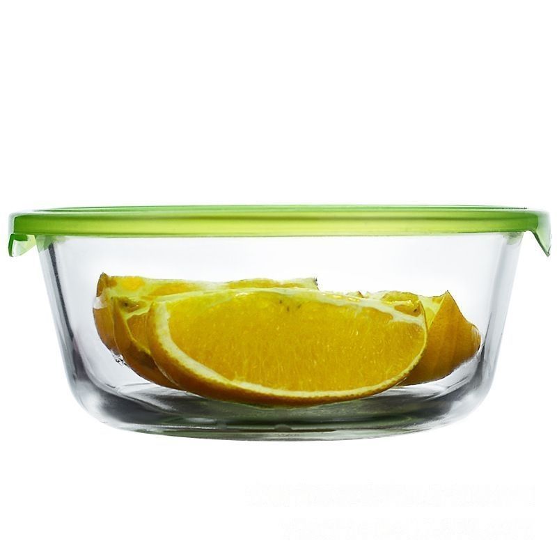 طقم أوعية زجاجية مع غطاء محكم لتخزين الأطعمة