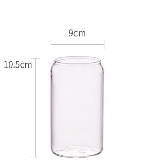 كوب زجاجي بتصميم مميز سعة 400 مل