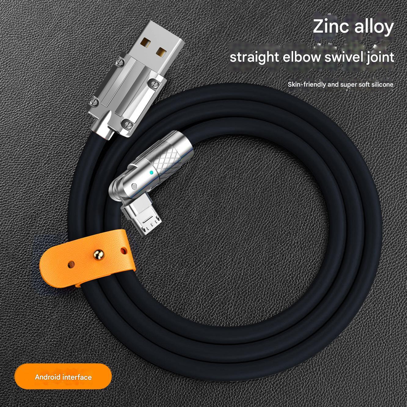 كابل مايكرو(Android)  شحن سريع  براس دوار 180 درجة للهواتف المحمولة