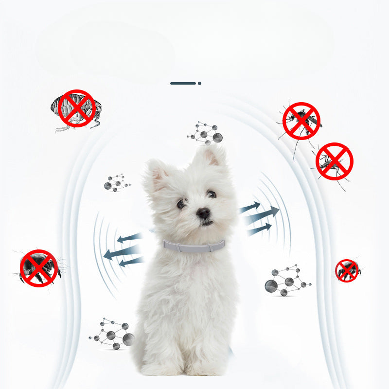 طوق لعلاج البراغيث والقراد والوقاية منها للكلاب والقطط حتى 8 اشهر