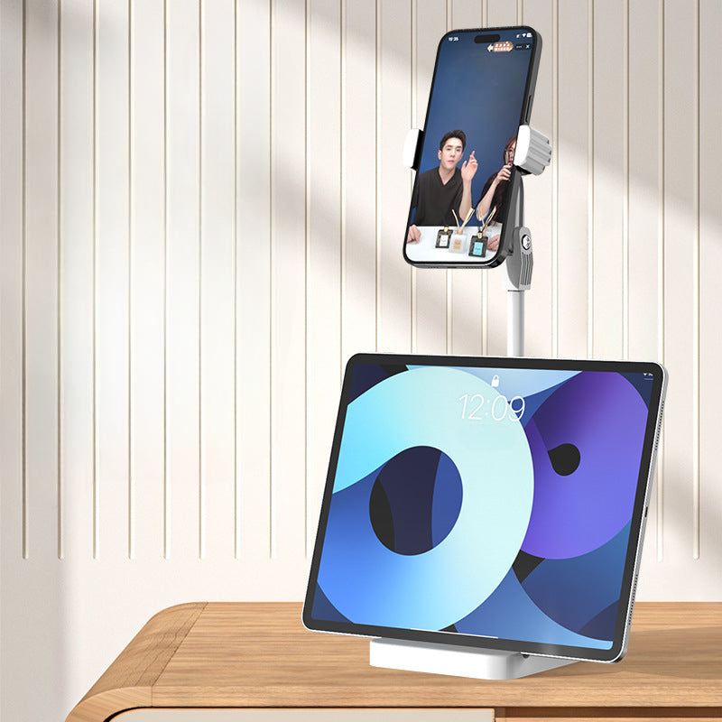 حامل موبايل قابل للسحب ومتعدد الوظائف بمشبك للتثبيت على الترابيزة والمكتب للبث المباشر