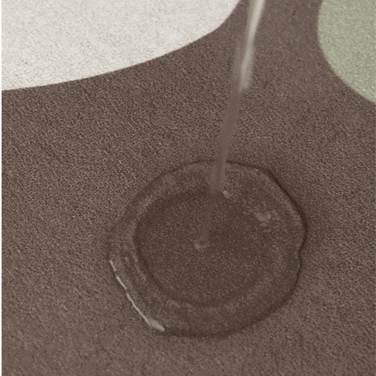 سجادة حمام ماصة غير قابلة للإنزلاق بشكل مموج ورسم زهور