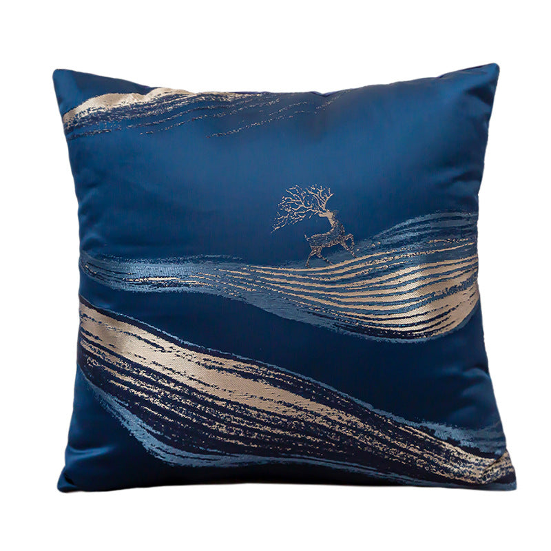 كوشن من الجاكار الفاخر لتزيين المنزل على شكل غزال 45*45 سم مع الحشو الفيبر