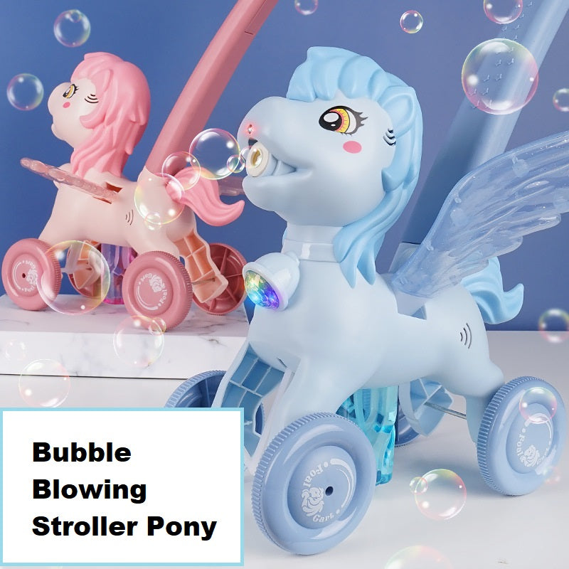 ألعاب أطفال منفاخ الفقاعات الأوتوماتيكي على شكل حصان، آلة منفاخ الفقاعات الأوتوماتيكية