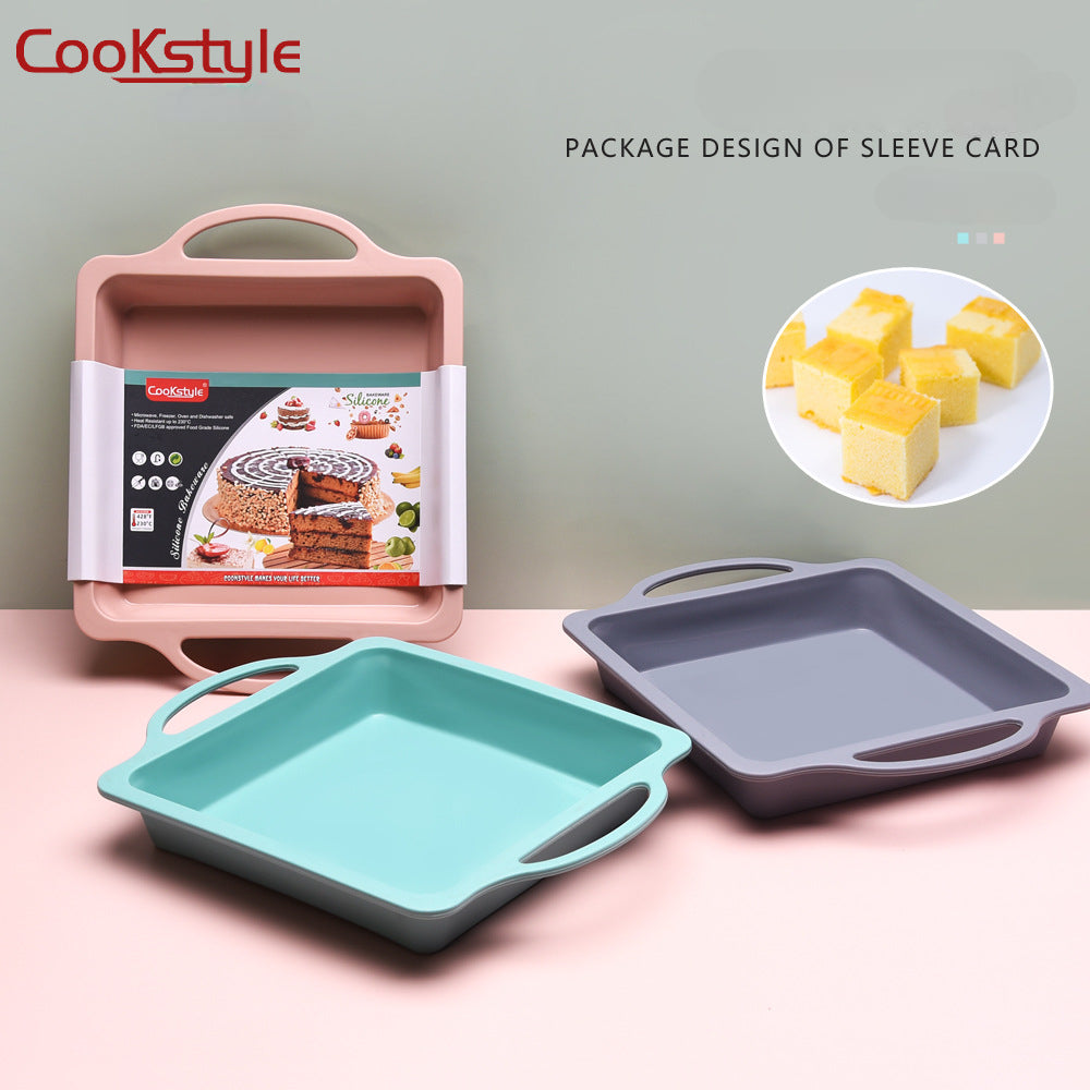 قالب سيليكون مربع من Cookstyle من السيليكون عالى الجودة آمن صحيا 100%   صوانى للعجين والخبز والشوكولاته