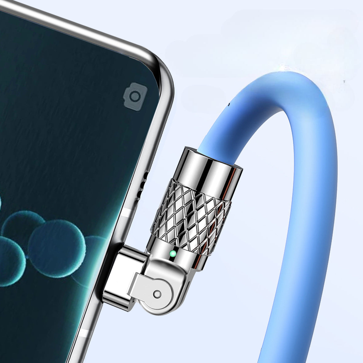 كابل شحن سريع  iOS دوار 180 درجة للهواتف المحمولة