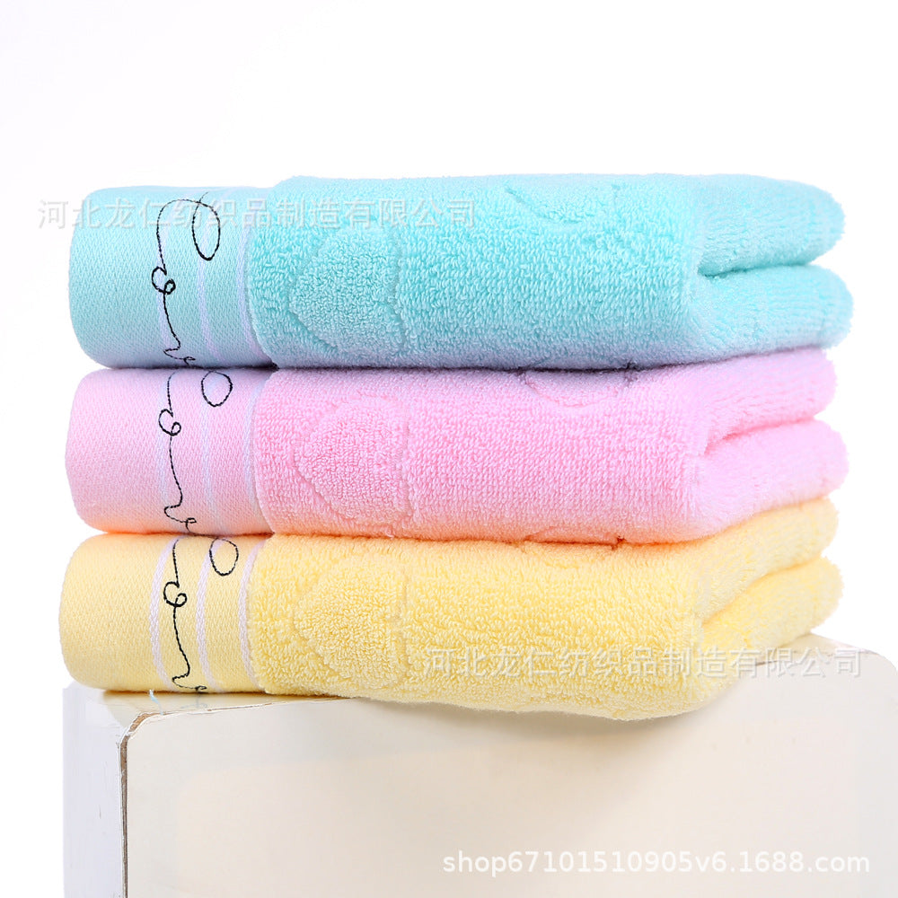 فوط قطن، ألوان مختلفة، شكل قلب، مقاس 74 سم × 34 سم