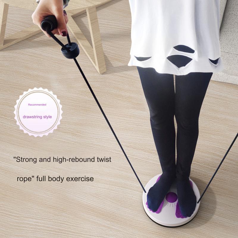 قرص للتدوير الخاص بالمنزل، مع حبل سحب، مناسب لتدريب الجسم، ممارسة البطن