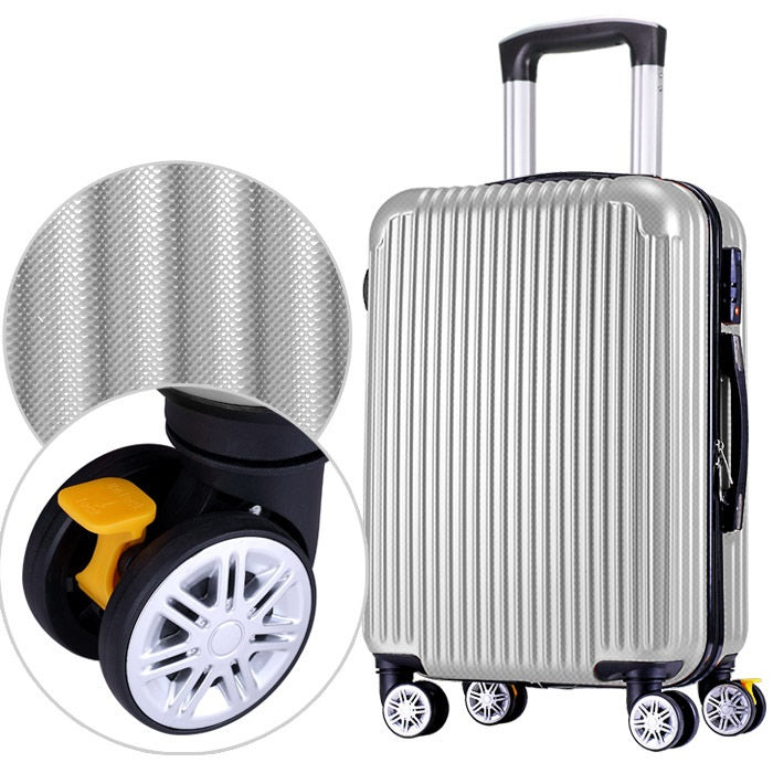 حقيبة سفر فضية خفيفة الوزن تتميز بالمرونة وسهولة الحمل بمقبض قابل للتعديل