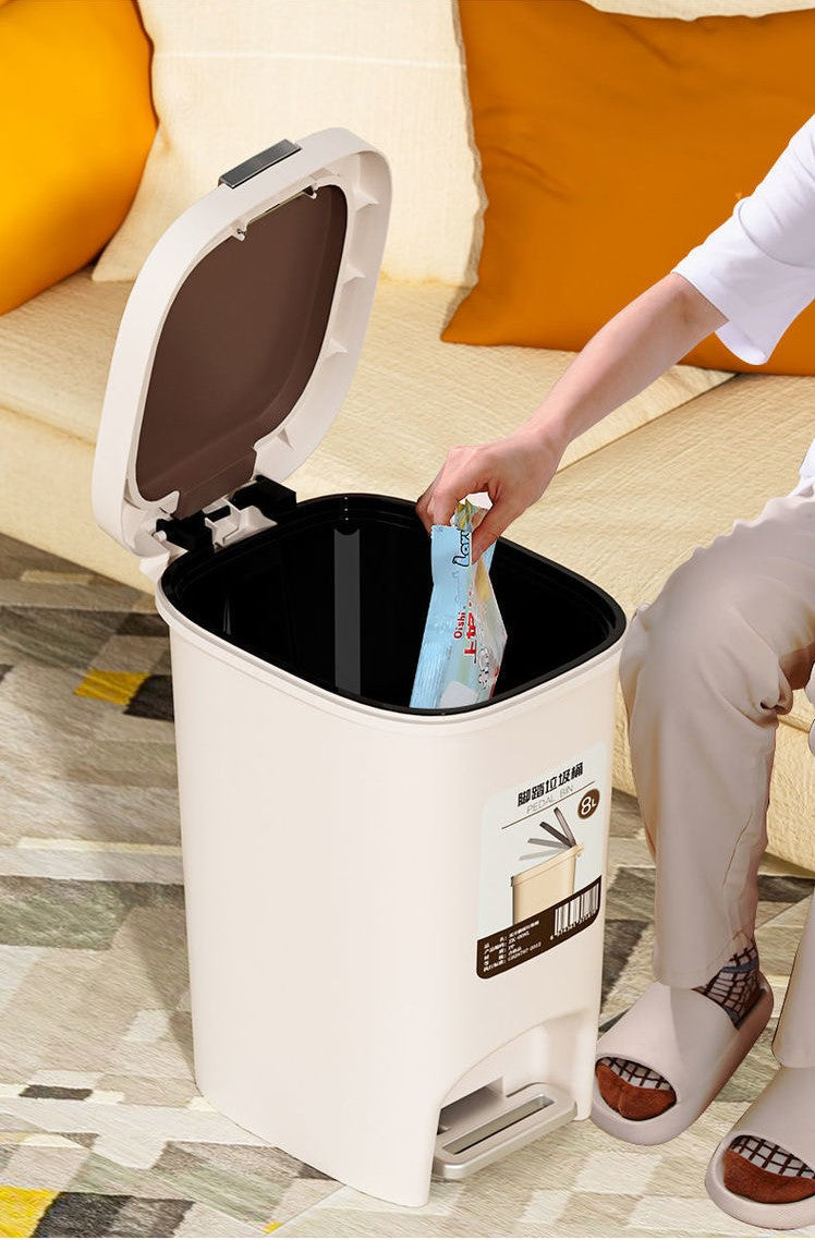 سلة مهملات ذات سعة كبيرة 20 لتر للحمام والمطبخ، سلة مهملات سهلة الفتح