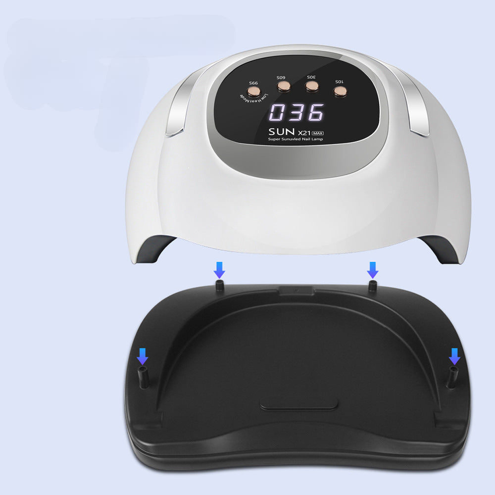 جهاز مجفف لطلاء الأظافر بقوة فائقة Sun X21 Max عالي الطاقة 72 LEDS سريع المعالجة ومجفف إستشعار تلقائي ومصباح UV LED لتجفيف طلاء الأظافر الجل