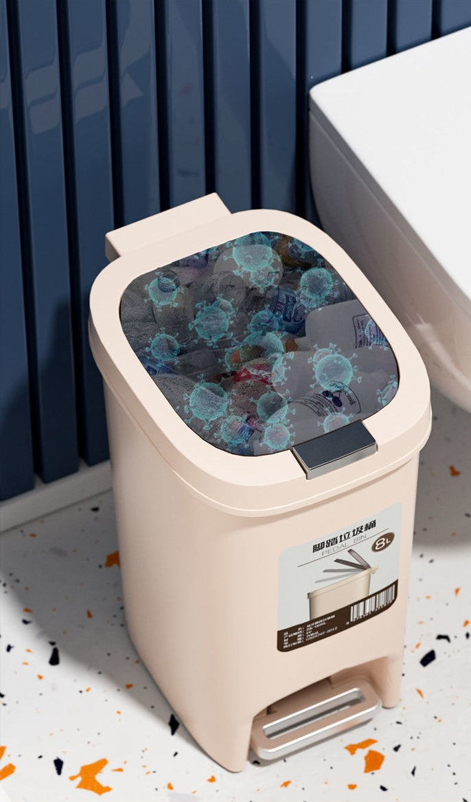 سلة مهملات ذات سعة كبيرة 20 لتر للحمام والمطبخ، سلة مهملات سهلة الفتح