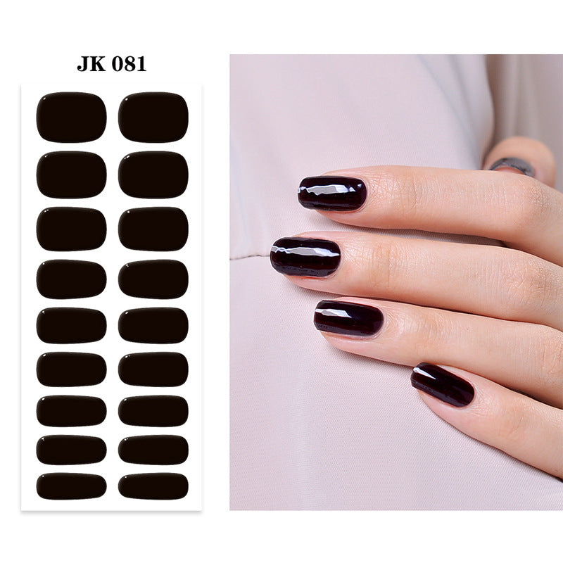 شرائط أظافر جل شبه معالجة بألوان مختلفة، لفائف جل للأظافر، سهلة التطبيق والإزالة لمانيكير بجودة الصالون، تعمل مع أي مصابيح أظافر