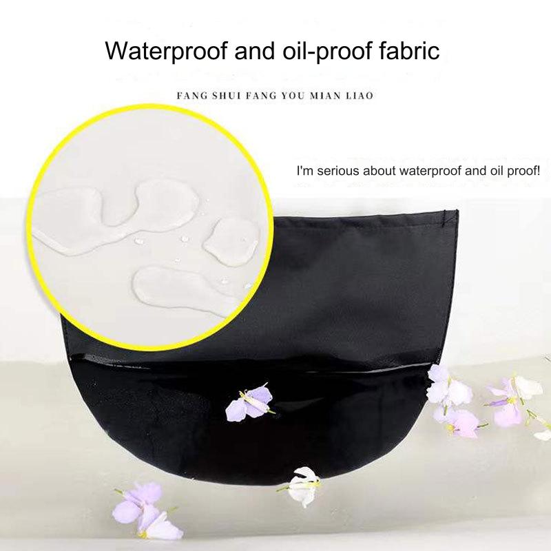 طقم مريلة مطبخ مقاومة للماء ومضادة للزيت مكونة من قطعتين مع جيب كبير وماسح لليدين