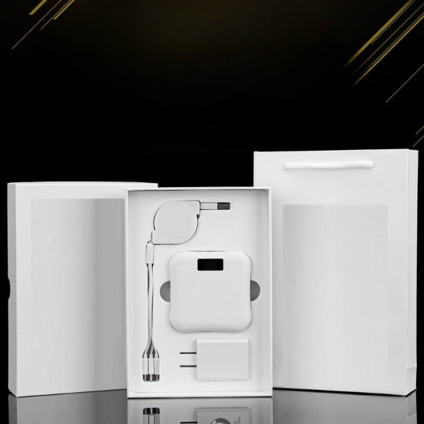 بوكس هدية يحتوى على شاحن + باور بانك 10000 مللى امبير + كابل 3 فى 1