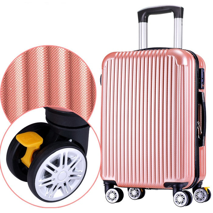 حقيبة سفر اللون وردى خفيفة الوزن تتميز بالمرونة وسهولة الحمل بمقبض قابل للتعديل