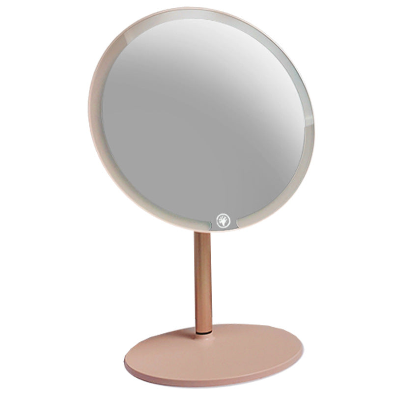 مرآة مكياج LED قابلة للتعديل 90 درجة وشاشة تعمل باللمس ذكية بإضاءة LED، مرآة مكياج محمولة لسطح الطاولة (متعددة الألوان، تعمل بمنفذ USB) حجم كبير