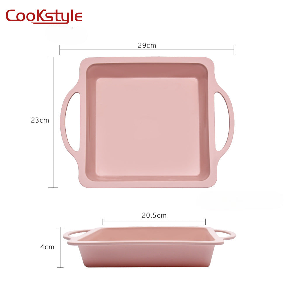 قالب سيليكون مربع من Cookstyle من السيليكون عالى الجودة آمن صحيا 100%   صوانى للعجين والخبز والشوكولاته