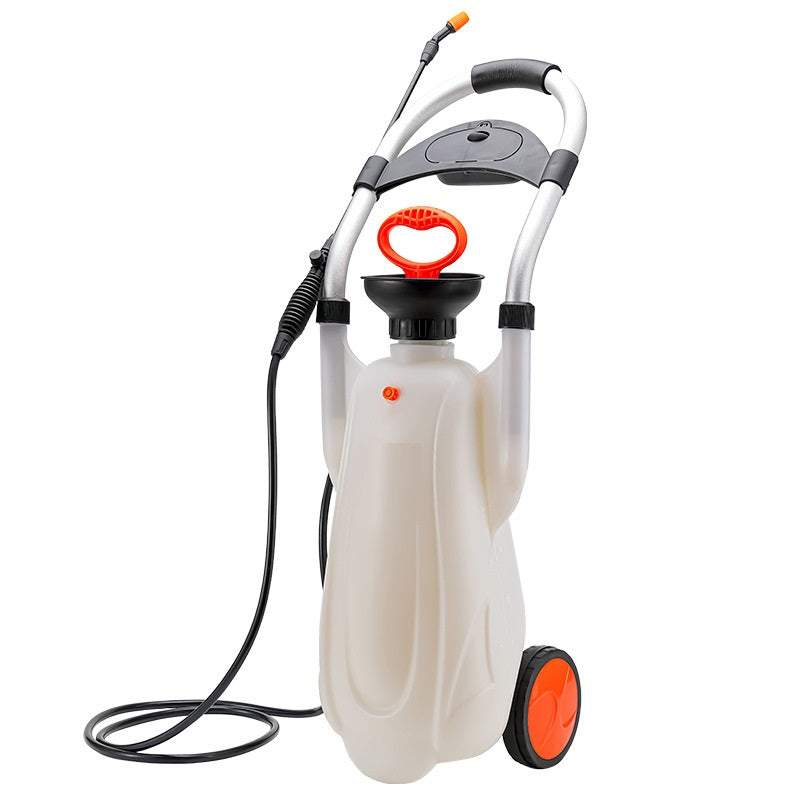 مضخة ضغط بعجلات للحديقة والعشب بسعة 16 لتر مع صمام لتخفيف الضغط