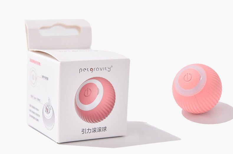 لعبة كرة تفاعلية للقطط، أحجية كرة متحركة تلقائية ذكية في الأماكن المغلقة لتبديد الملل، شحن USB مع ضوء، هدية ممتعة للقطط