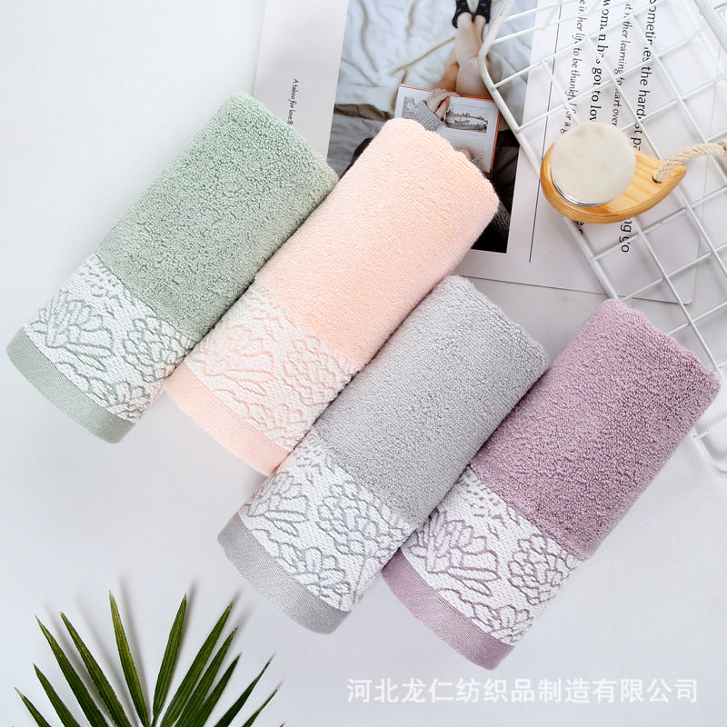 فوطة قطن، ألوان مختلفة شكل منقوش، ناعمة الملمس، عالية الجودة، مقاس 74 سم × 34 سم